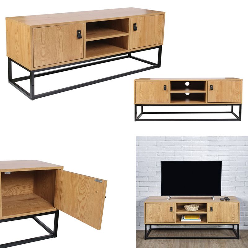 Rack-tv-bajo-madera-y-metal-2-puertas-117x39x48cm-6