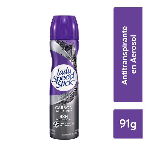 Desodorante LADY SPEED STICK aerosol carbón
