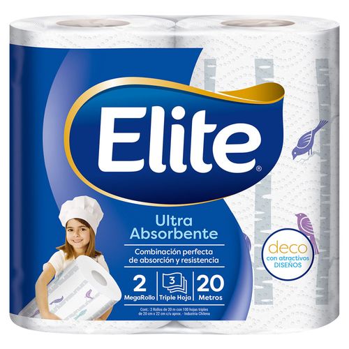 Toalla de papel elite decorada 100 paños pq.2 un.