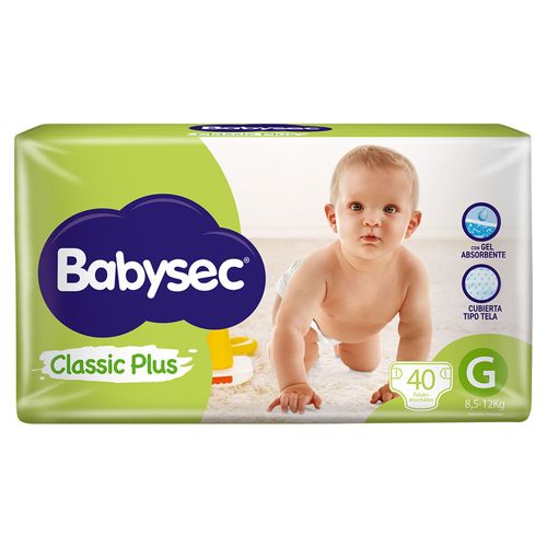 Pañal BABYSEC classic plus G 40 un.