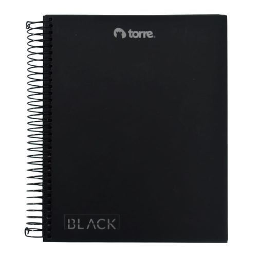 Cuaderno TORRE 120 hojas negras lisas