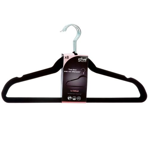 Set x8 perchas negras