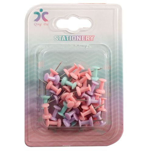 Alfileres para Mapa Colores Pastel 40 un.