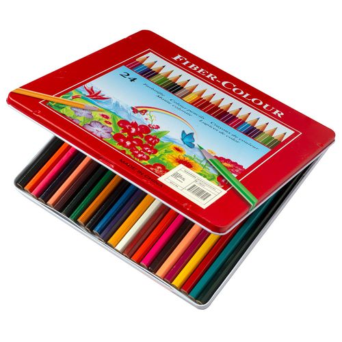 Lápices de colores en la. 24 un.