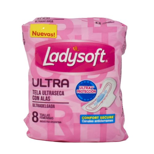 Toalla Femenina LADYSOFT Ultradelgada 8 un.
