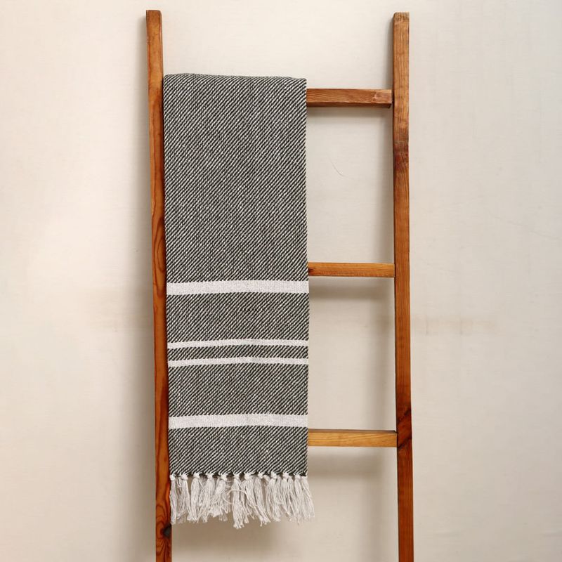 Throw-en-algodon-130-x-170-cm-verde-con-blanco-0