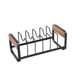 Porta-Platos-27x135x11-cm-Madera-Acacia-y-Acero-1