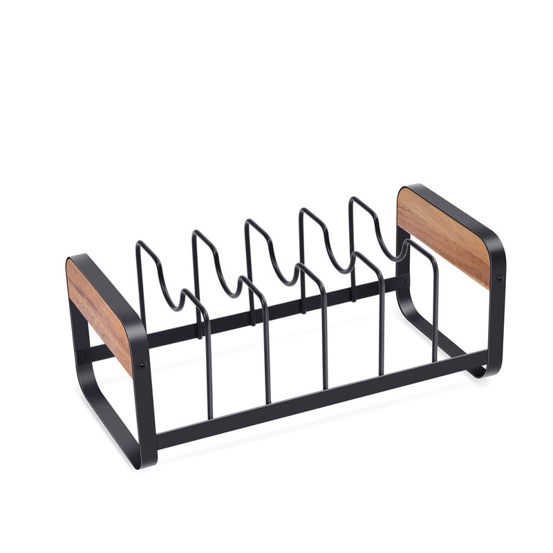 Porta-Platos-27x135x11-cm-Madera-Acacia-y-Acero-1