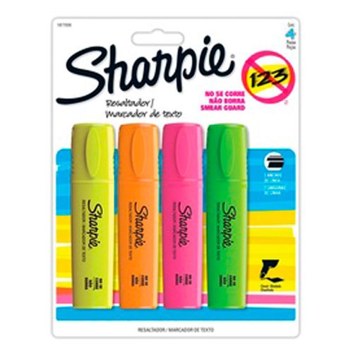 Resaltadores SHARPIE surtidos 4 un.