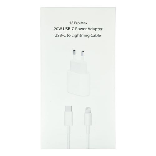 Cargador 20w con Cable C a Ligthning 2 m