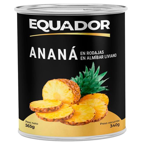 Ananá en almíbar EQUADOR en rodajas 565 g