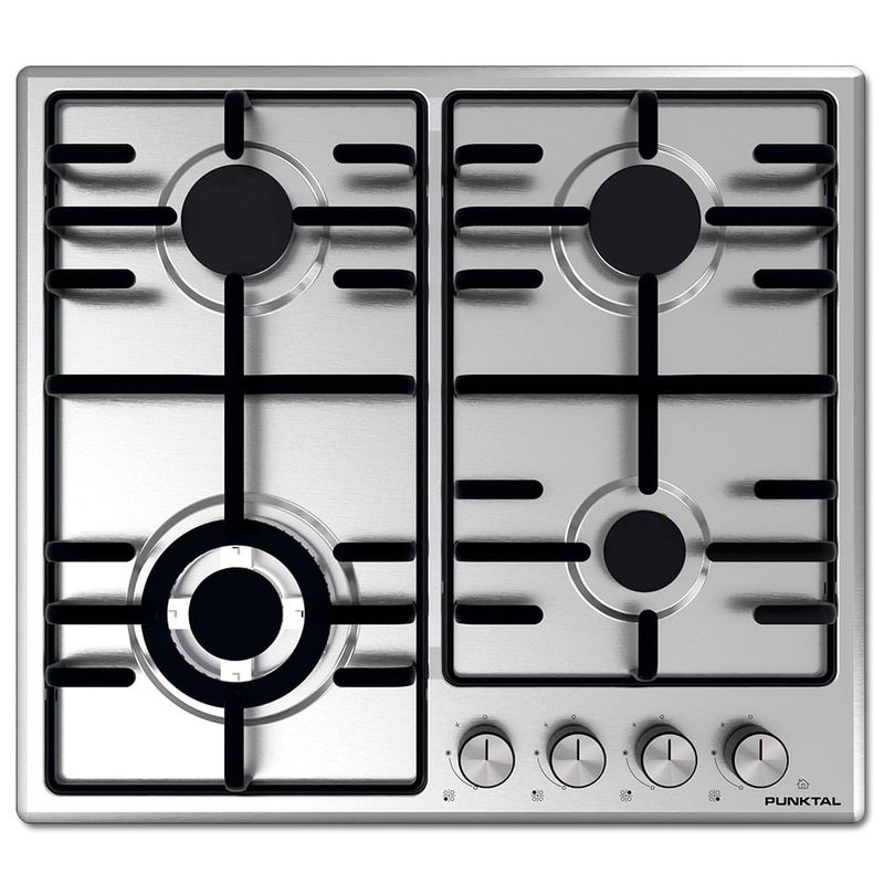 Anafe-de-Empotrar-PUNKTAL-PK-702AG-a-Gas-Inoxidable-0