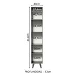 Armario-Cocina-2-Puertas-40x211x52-cm-Gris-1
