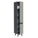 Armario-Cocina-2-Puertas-40x211x52-cm-Gris-0