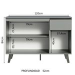 Bajo-Mesada-3-Puertas-1-Cajon-120x84x52-cm-Gris-5