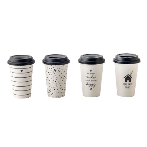 Vaso ceramica decorado con tapa silicona 420 ml