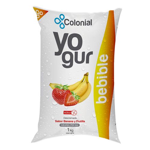 Yogur Bebible COLONIAL Banana Frutilla 1 kg