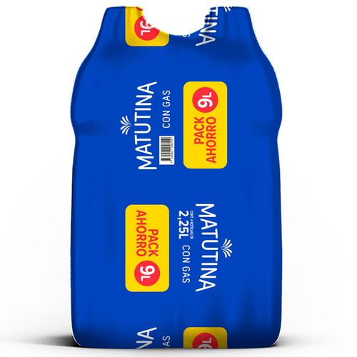 Pack de agua MATUTINA con gas 2,25 litros x4