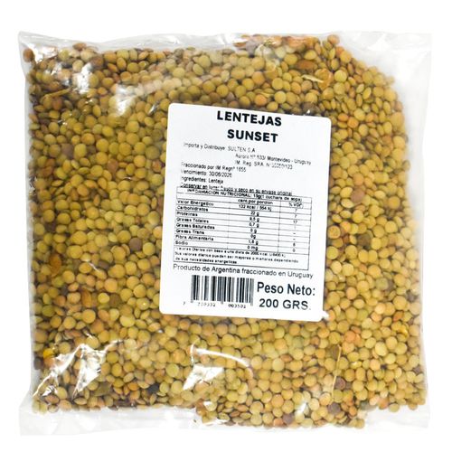 Lentejas SUNSET 200 g