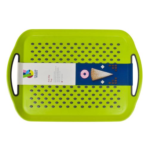 Bandeja de servicio antideslizante 41x28 cm Verde