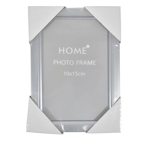 Portarretrato con marco plateado id 4 x 6 in/10 x 15 cm f 1