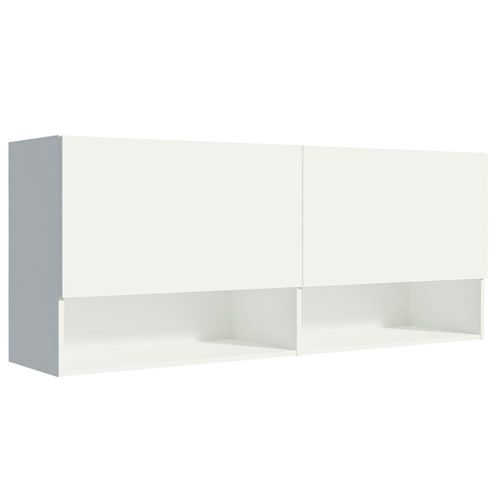 Mueble Aéreo 2 Puertas 2 Nichos Blanco 120x31x50 cm