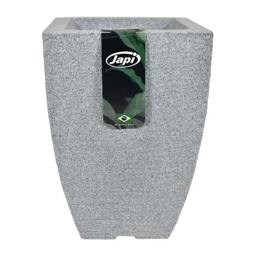 Maceta en Poliresina línea Moderna 20 x 13 x 29 cm Granito