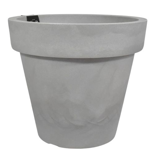Maceta en poliresina l. Essential 37 x 22 x 33 cm cemento