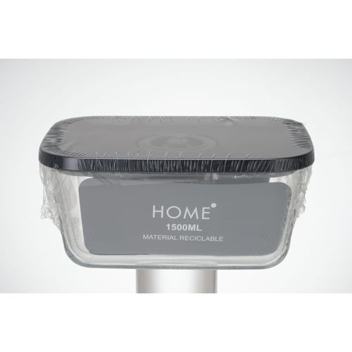 Contenedor de vidrio 1500 ml con tapa hermético