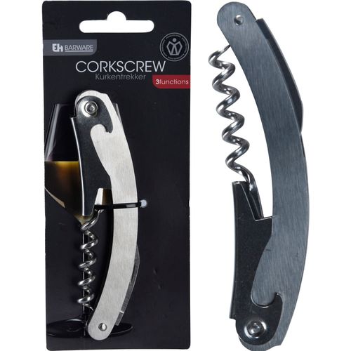 Sacacorchos 3 en 1 Acero Inox.