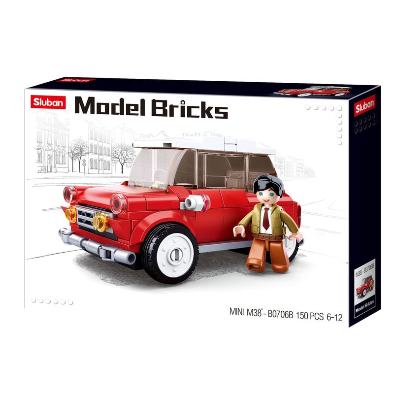 Sluban Auto Sportiva Tedesca - Set Di Costruzioni Con 290 Pezzi - Giocattolo Per Bambini Compatibile Con Mattoncini Lego - Idea Regalo Per Piccoli Meccanici