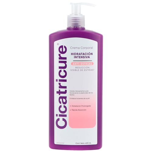 Crema corporal CICATRICURE  anti-estrías fc. 400 ml