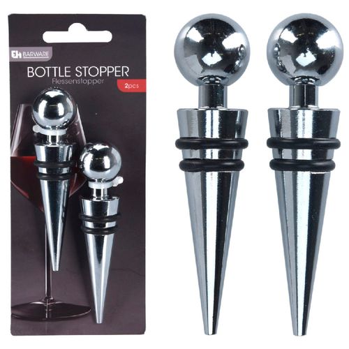 Set x 2 tapones de acero inoxidable para botella