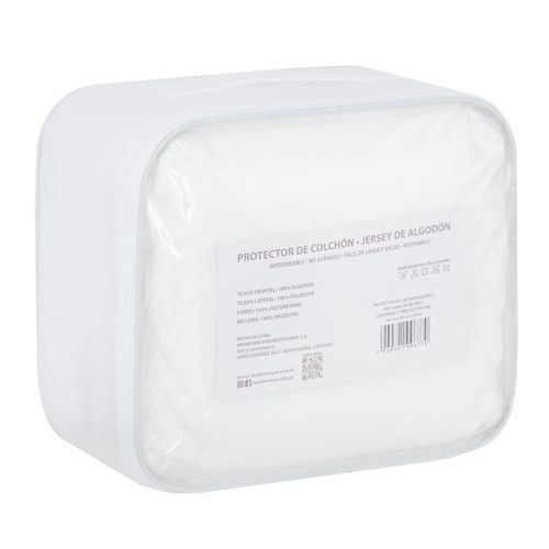 Protector de colchón BUDDEMEYER Maison Queen 160x200x40 cm blanco