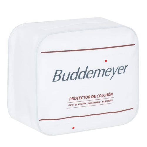 Protector de colchón BUDDEMEYER Maison Full 140x190x38 cm blanco