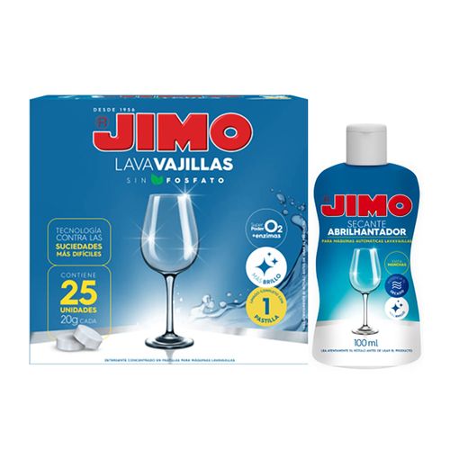 Lavavajillas JIMO en pastilla y secante para maquina