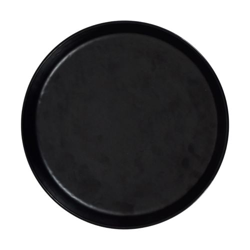 Plato redondo melamina negro 20,4 x 4,3 cm