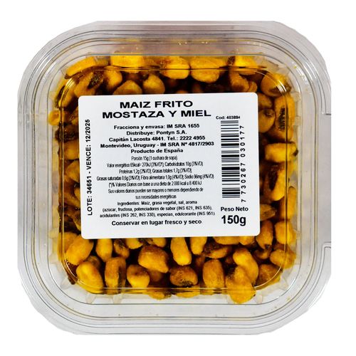 Maíz Frito con Mostaza y Miel 150 g