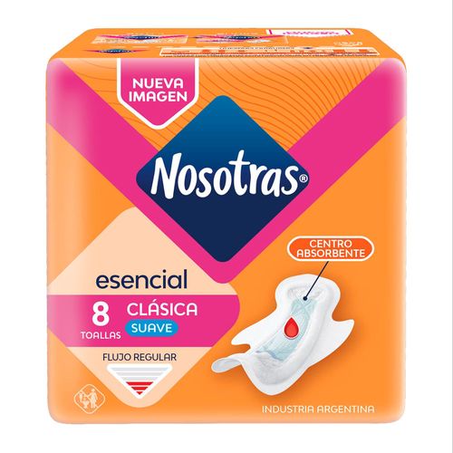 Toalla Femenina NOSOTRAS Clásica Esencial 8 un.