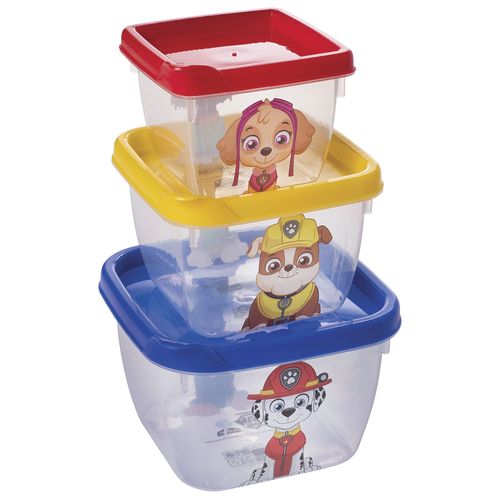 Bazar Plástico Pote Set x 3 Connect Paw Patrol 17188