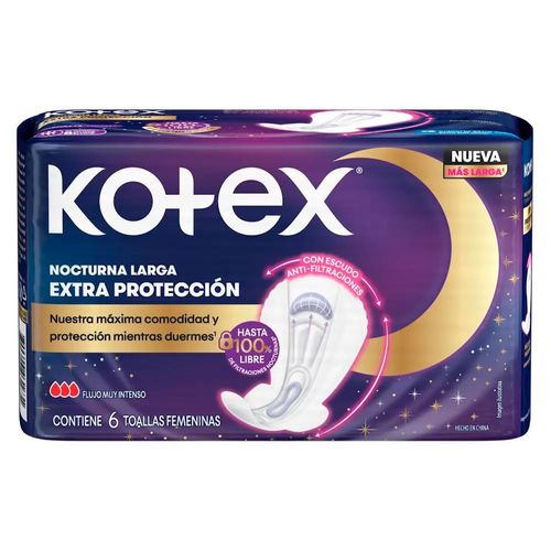 Toalla Femenina KOTEX 3D Nocturna 6 un.