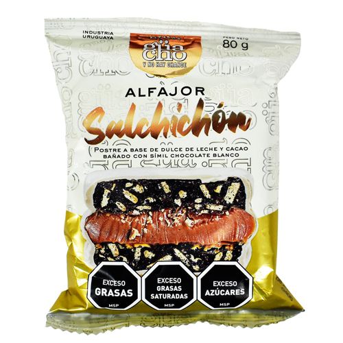 Alfajor Salchichón GUACHO Chocolate Blanco 80 g