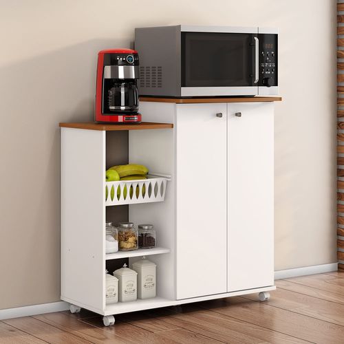 Armario Multiuso Práctico 2 p con Ruedas 87x87x42 cm