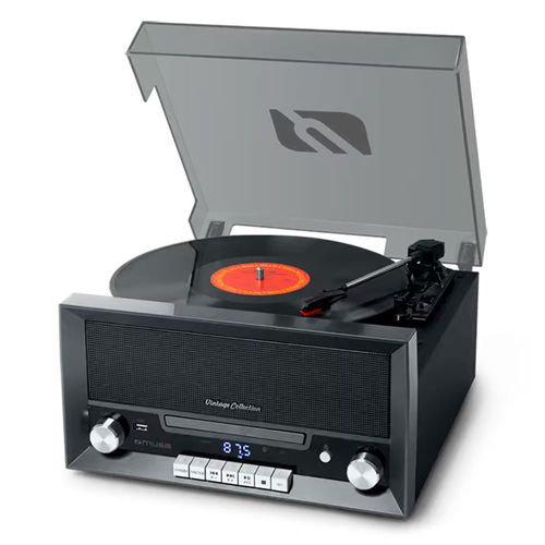 Bandeja de Vinilo MUSE Vintage con Parlante Bt/Fm/Cd
