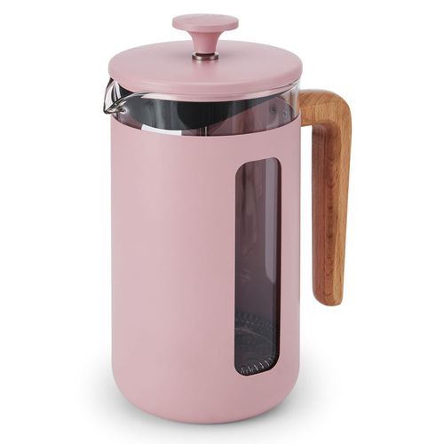 Cafetera 1 L Vidrio y Acero Inox. Rosa