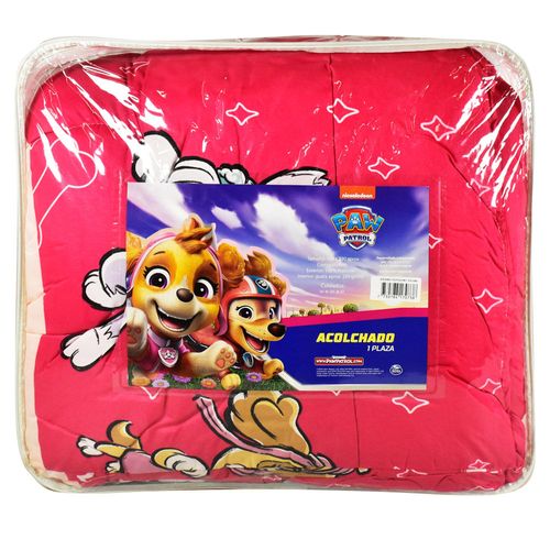 Acolchado 1 Plaza Microfibra Plus Pawf Coral