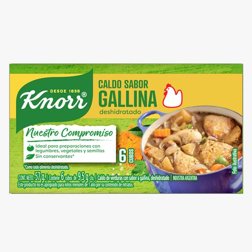 Caldo gallina KNORR triple 6 un.