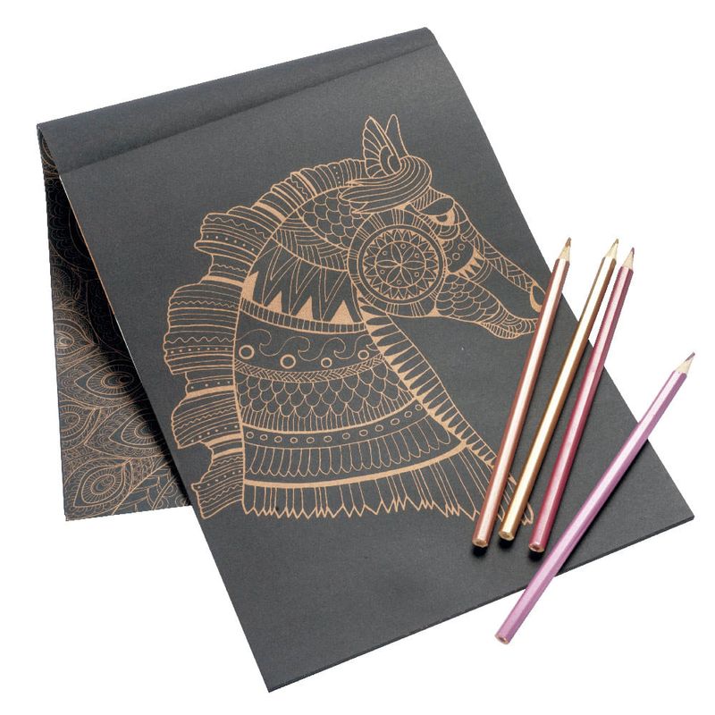 Set-dibujo-hojas-negras--8-lapices-metalizados-1