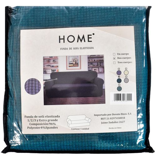 Funda sofá Punto Jacquard 2 cuerpos Petróleo