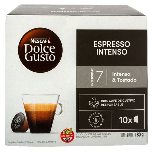 Cápsulas de Café Espresso Intense DOLCE GUSTO 10 un.